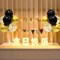 ZJDHPTY Black Gold Party Decorations Balloon Stand Centerpiece Table Decorations for Birthday Graduation Wedding Retirement Anniversary Father's Day Halloween New Years 2025 (Black gold set4)